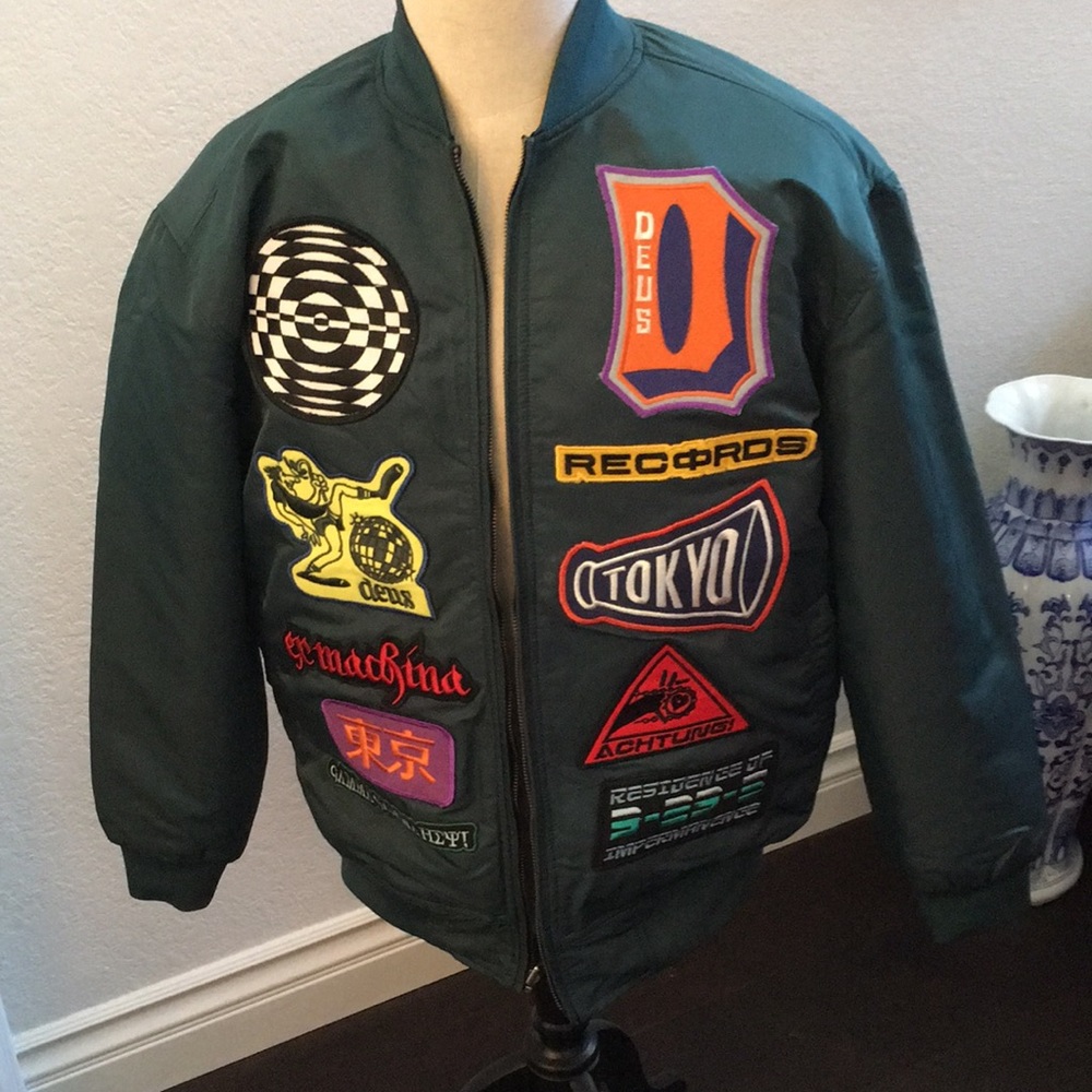 Deus ex Machina varsity style reversible nylon jacket